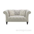 Sofá Conjuntos 2 plazas Classic Tufted Chesterfield Sofá Sofá Tufted Atrás para sala de estar